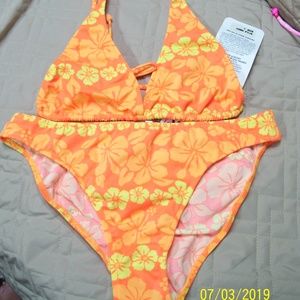 NWT VENUS Edge Bikini Swimsuit L/XL Yellow/Orange